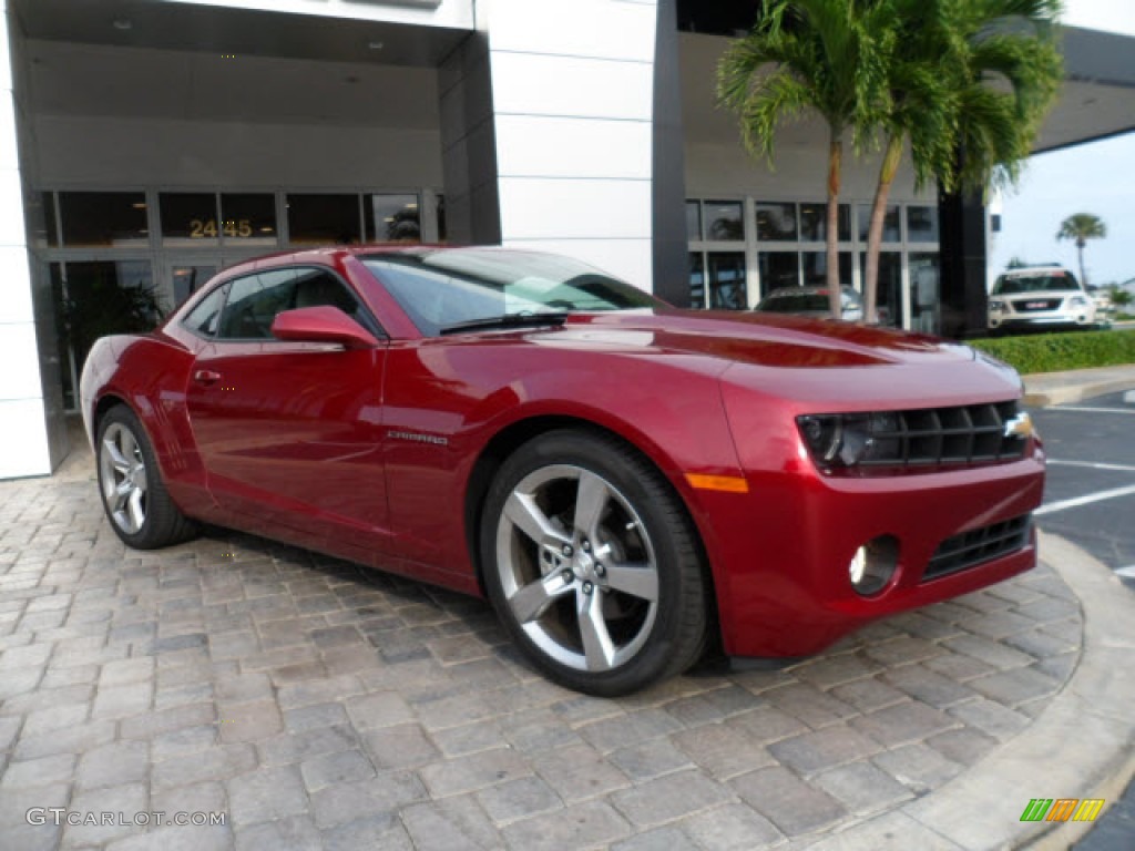 2011 Camaro LT Coupe - Red Jewel Metallic / Beige photo #7