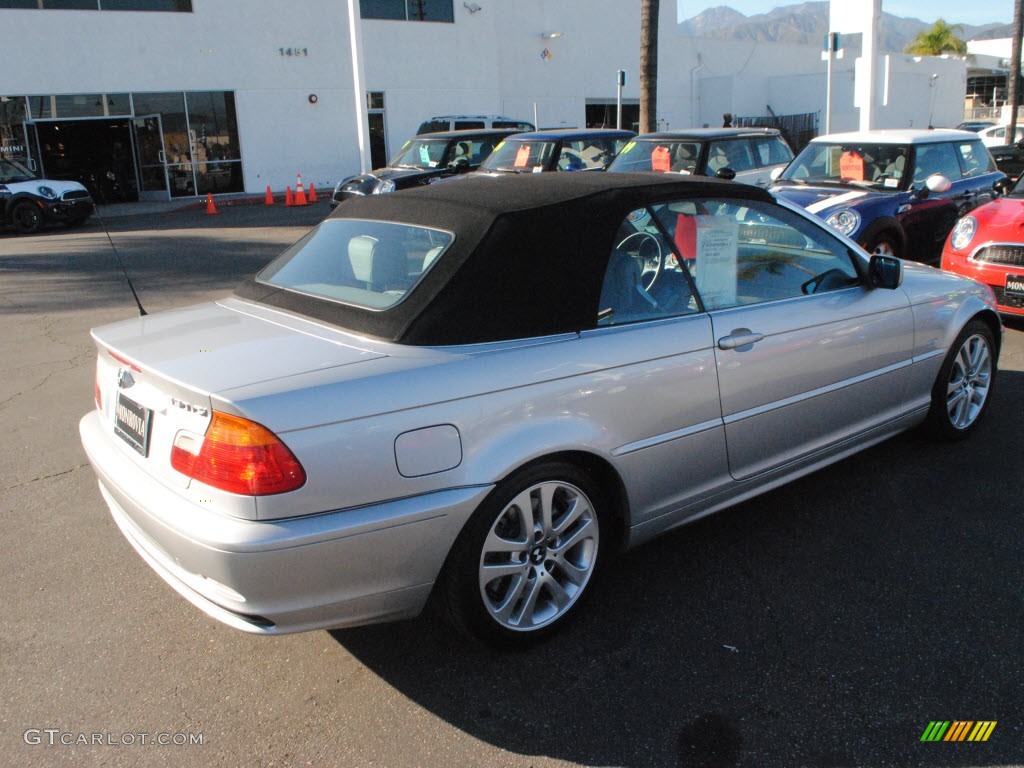 2001 3 Series 330i Convertible - Titanium Silver Metallic / Grey photo #6