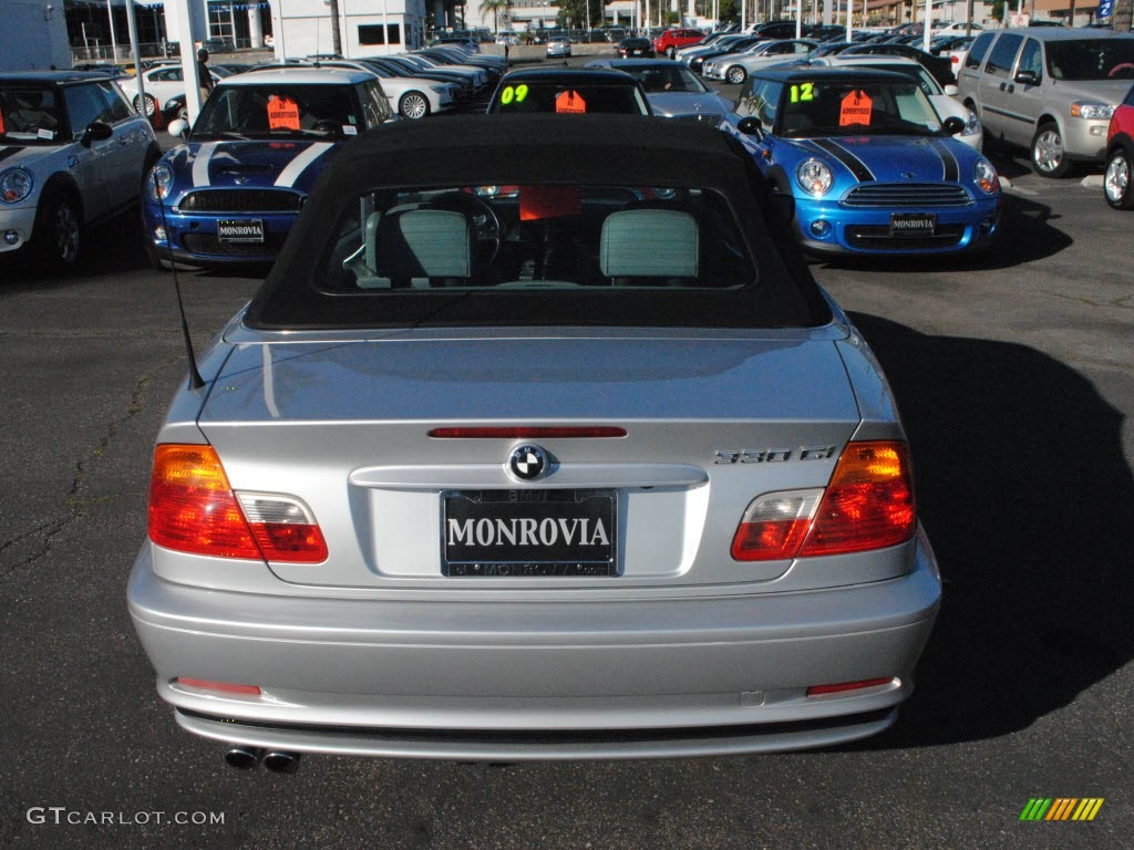 2001 3 Series 330i Convertible - Titanium Silver Metallic / Grey photo #7