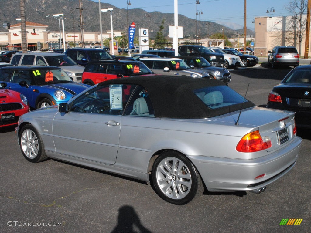 2001 3 Series 330i Convertible - Titanium Silver Metallic / Grey photo #8