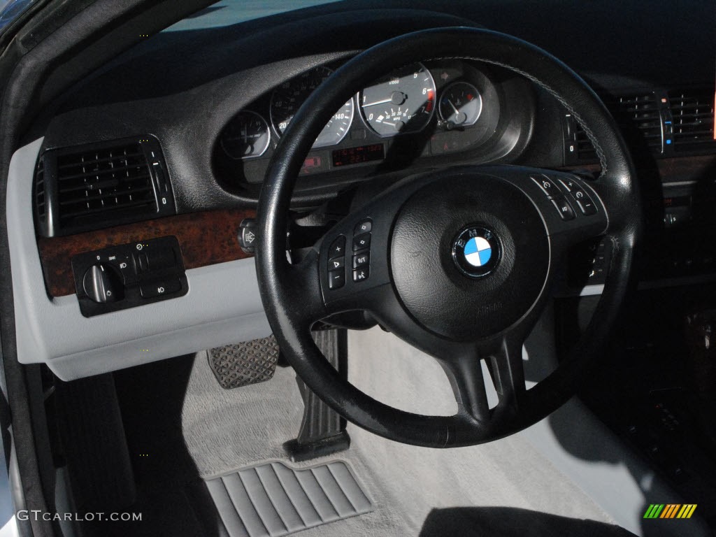 2001 3 Series 330i Convertible - Titanium Silver Metallic / Grey photo #12
