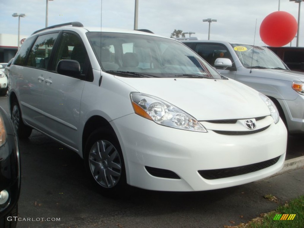 2010 Sienna CE - Super White / Stone photo #1