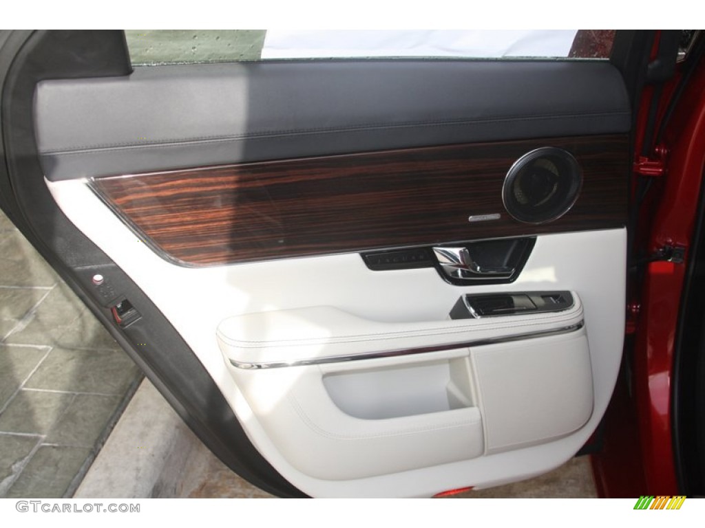 2012 Jaguar XJ XJ Ivory/Jet Door Panel Photo #60653672