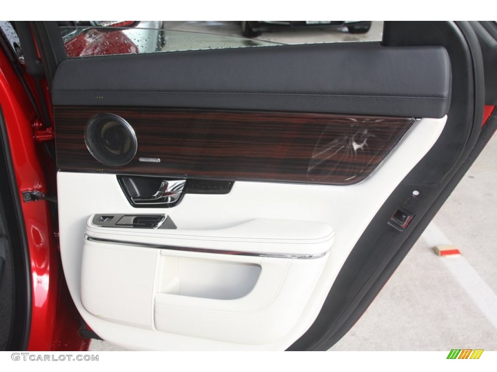 2012 Jaguar XJ XJ Ivory/Jet Door Panel Photo #60653735