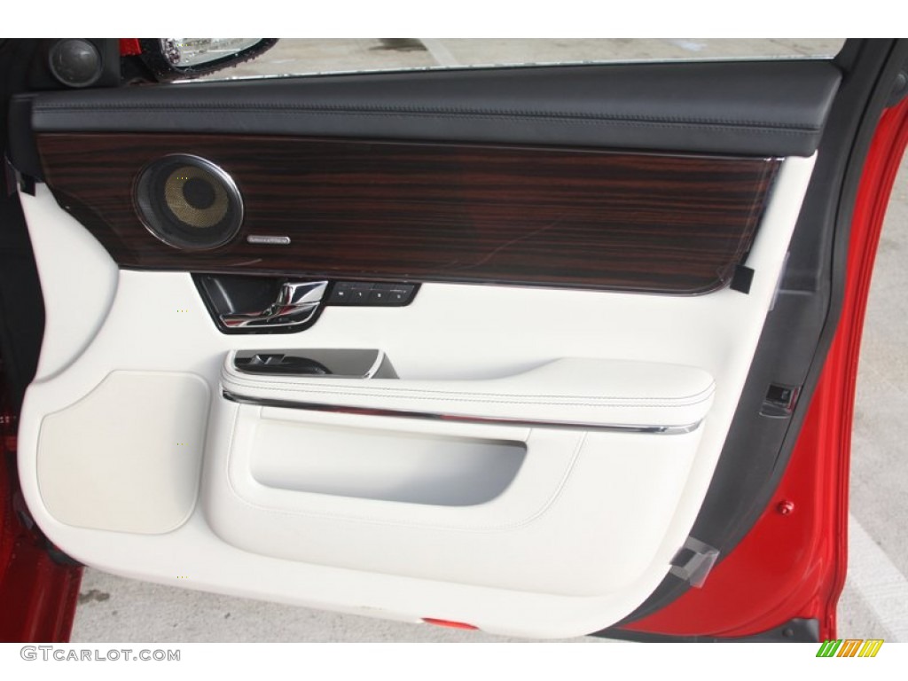 2012 Jaguar XJ XJ Ivory/Jet Door Panel Photo #60653762