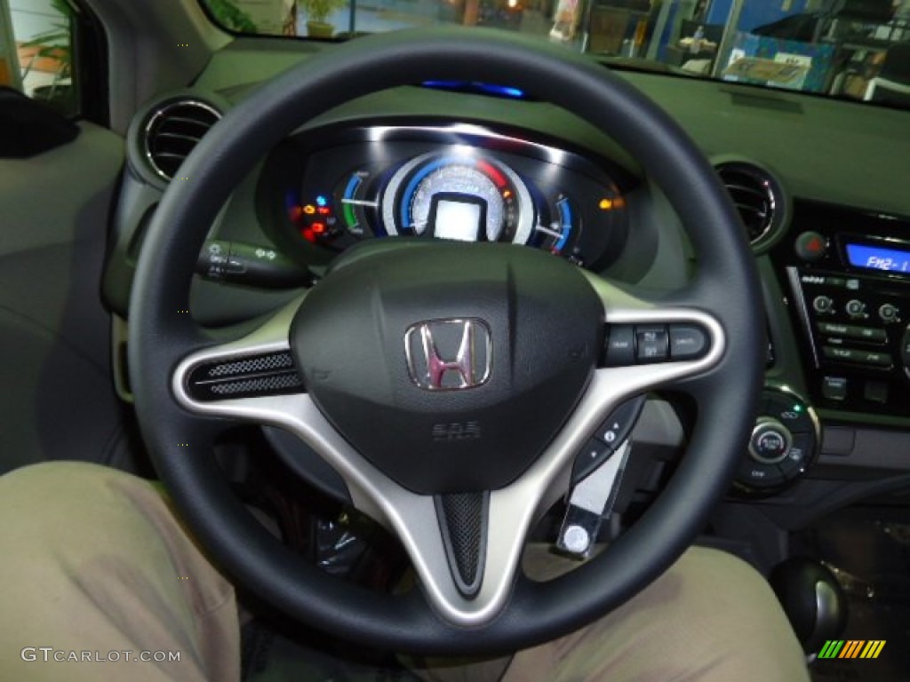 2012 Honda Insight LX Hybrid Black Steering Wheel Photo #60654761