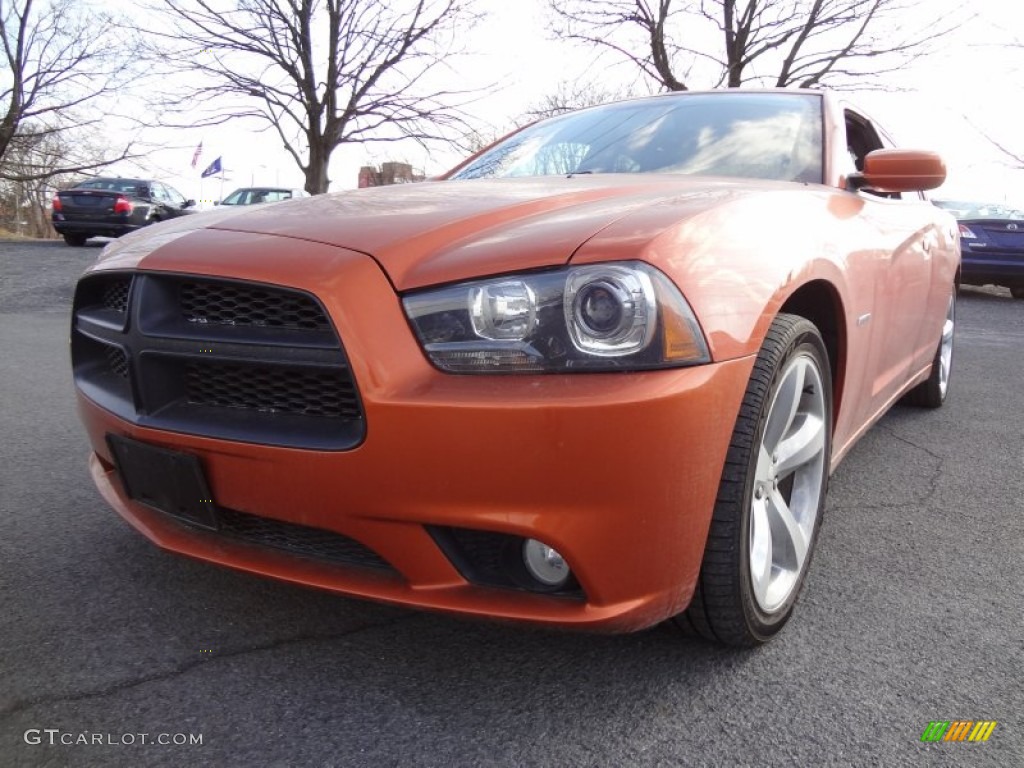 2011 Charger R/T Road & Track - Toxic Orange Pearl / Black photo #1