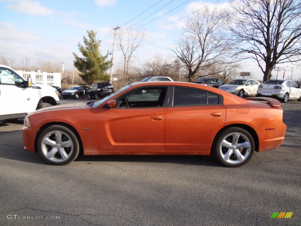 2011 Charger R/T Road & Track - Toxic Orange Pearl / Black photo #2