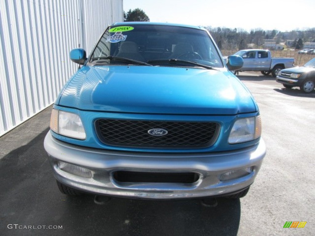 1998 F150 XLT SuperCab 4x4 - Teal Metallic / Medium Graphite photo #4