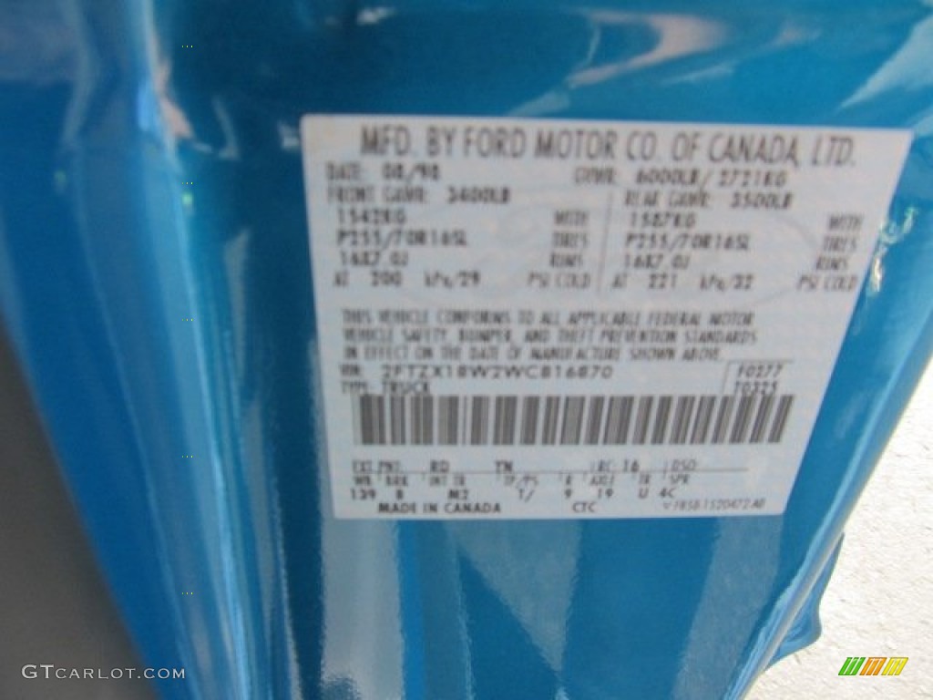 1998 F150 Color Code RD for Teal Metallic Photo #60659579