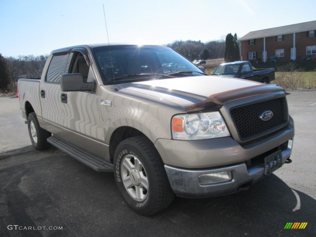 2004 F150 XLT SuperCrew 4x4 - Arizona Beige Metallic / Tan photo #5