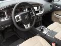 Black/Light Frost Beige 2012 Dodge Charger SE Interior Color