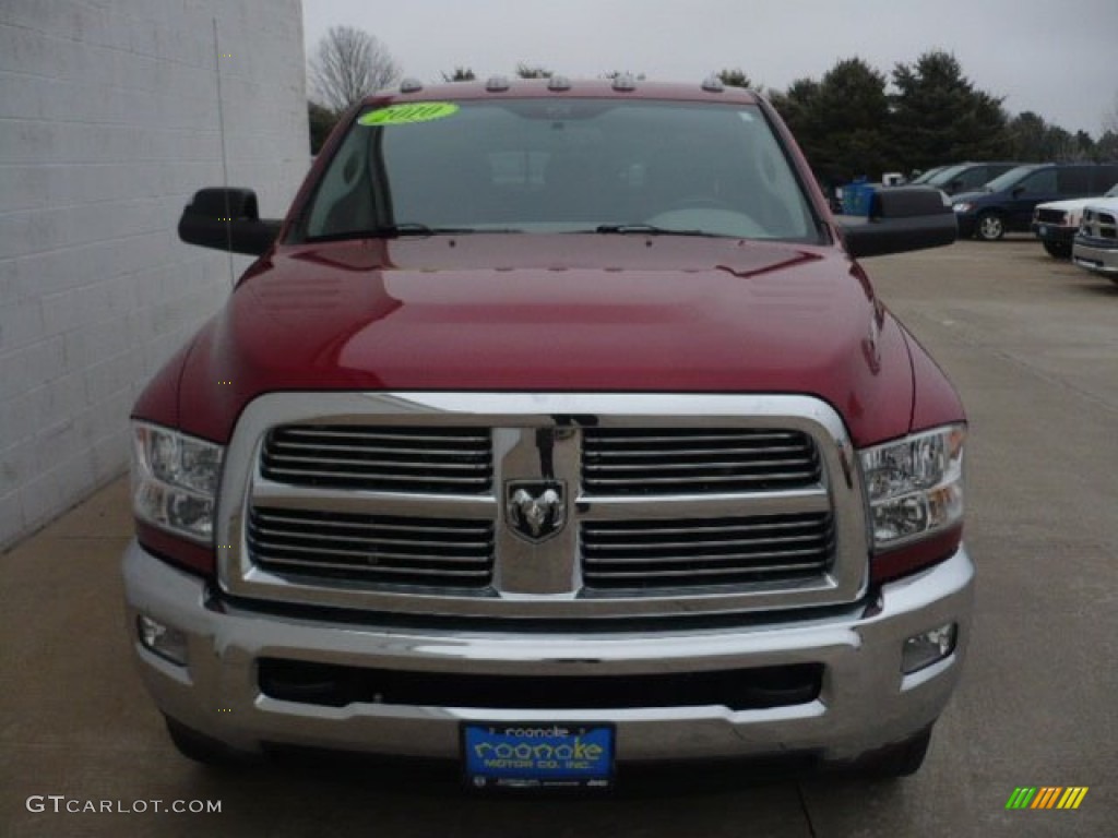2010 Ram 3500 Big Horn Edition Crew Cab 4x4 Dually - Inferno Red Crystal Pearl / Dark Slate/Medium Graystone photo #2