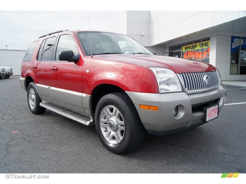 2003 Mountaineer Convenience AWD - Vivid Red Metallic / Medium Dark Parchment photo #2