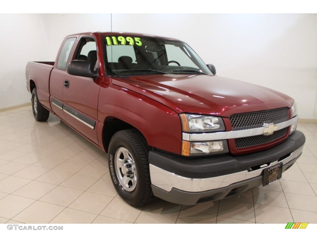 2004 Silverado 1500 LS Extended Cab - Sport Red Metallic / Dark Charcoal photo #1