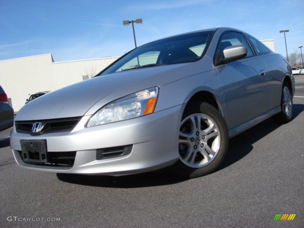 2007 Accord EX Coupe - Alabaster Silver Metallic / Gray photo #1