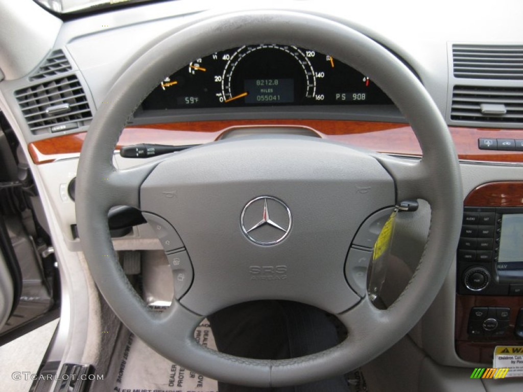 2004 S 430 Sedan - Pewter Silver Metallic / Ash photo #17