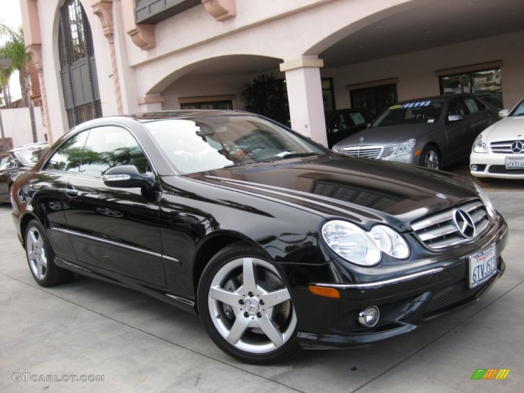 2009 CLK 350 Coupe - Black / Black photo #1