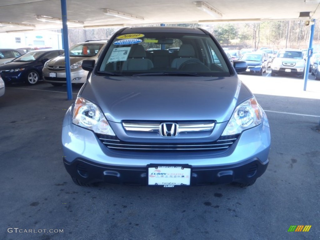 2009 CR-V EX 4WD - Glacier Blue Metallic / Gray photo #3