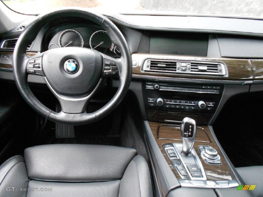 2009 BMW 7 Series 750Li Sedan Black Nappa Leather Dashboard Photo #60675500