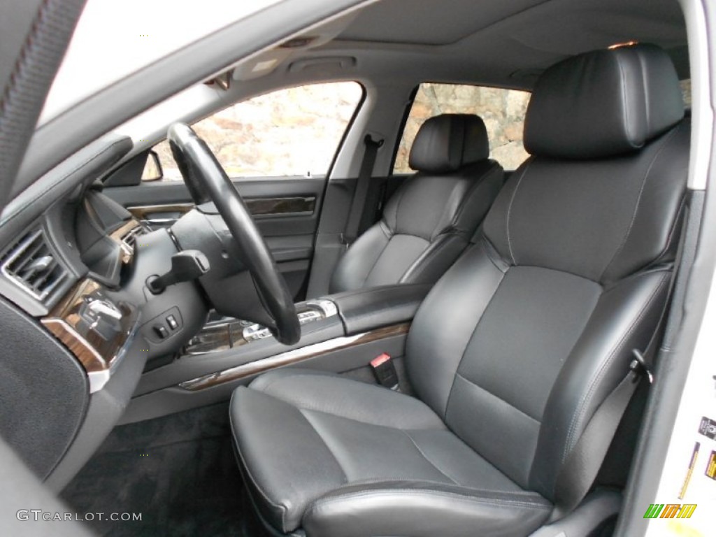 Black Nappa Leather Interior 2009 BMW 7 Series 750Li Sedan Photo #60675509