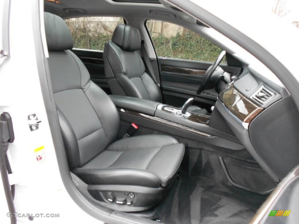 Black Nappa Leather Interior 2009 BMW 7 Series 750Li Sedan Photo #60675629