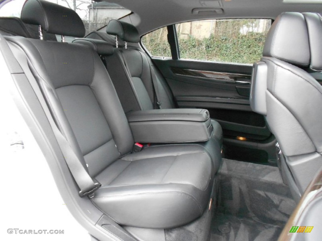 Black Nappa Leather Interior 2009 BMW 7 Series 750Li Sedan Photo #60675637