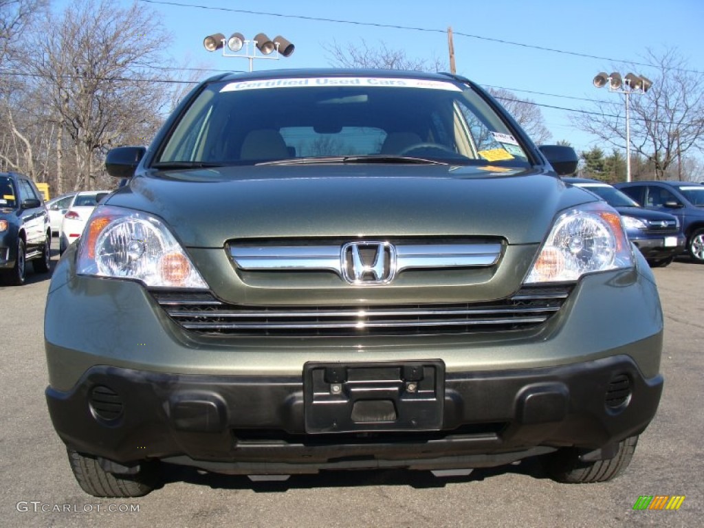 2009 CR-V EX 4WD - Green Tea Metallic / Ivory photo #6