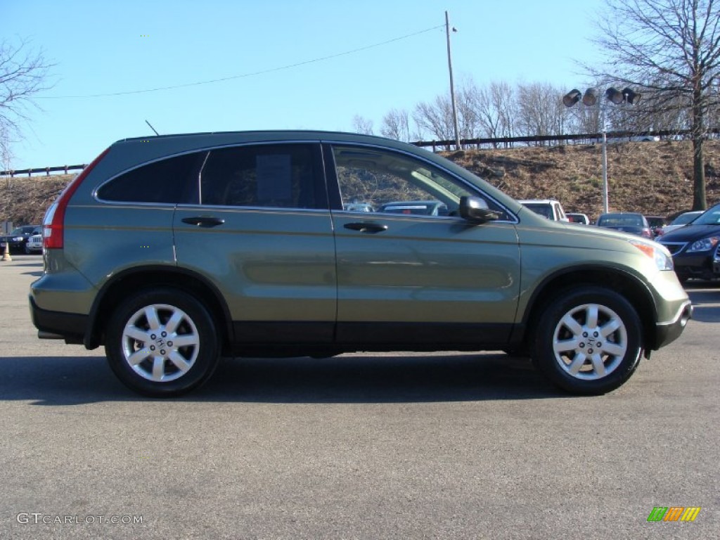 2009 CR-V EX 4WD - Green Tea Metallic / Ivory photo #8
