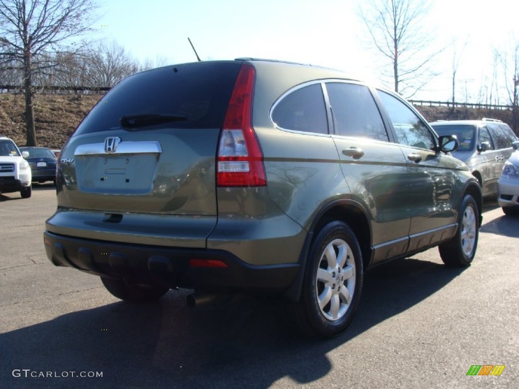 2009 CR-V EX 4WD - Green Tea Metallic / Ivory photo #9