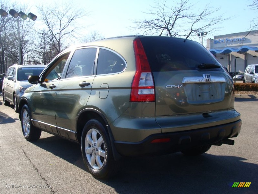 2009 CR-V EX 4WD - Green Tea Metallic / Ivory photo #11