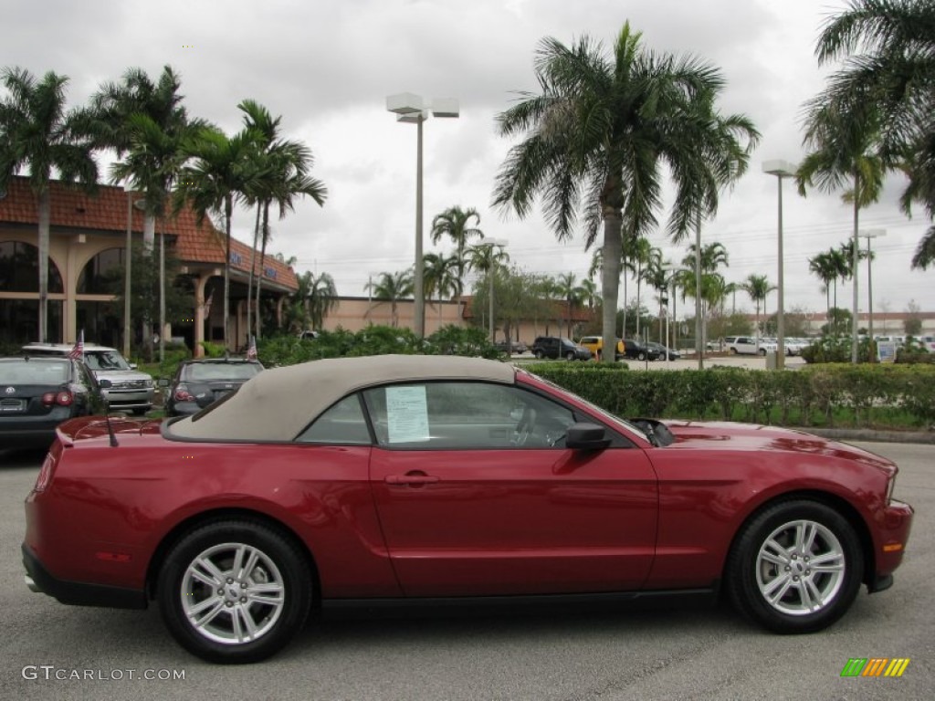 2011 Mustang V6 Convertible - Red Candy Metallic / Stone photo #5