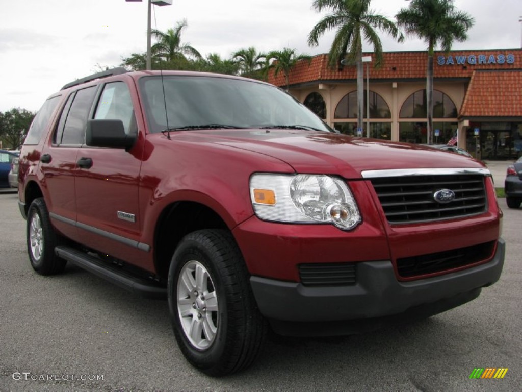 2006 Explorer XLS - Redfire Metallic / Stone photo #2