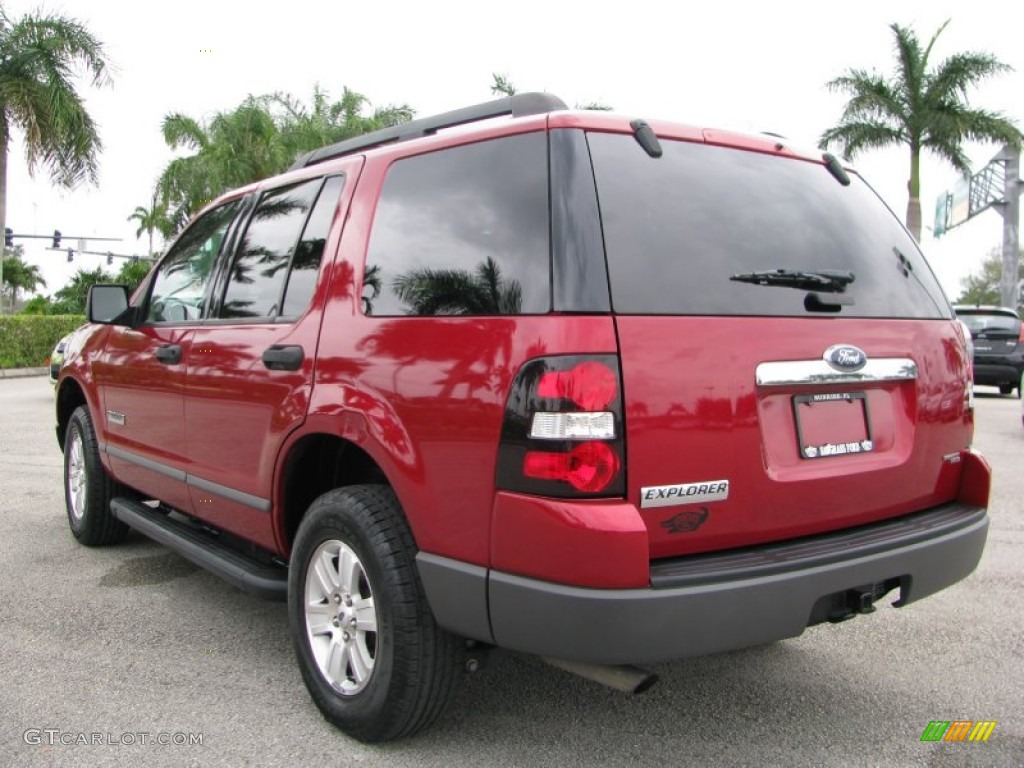 2006 Explorer XLS - Redfire Metallic / Stone photo #8