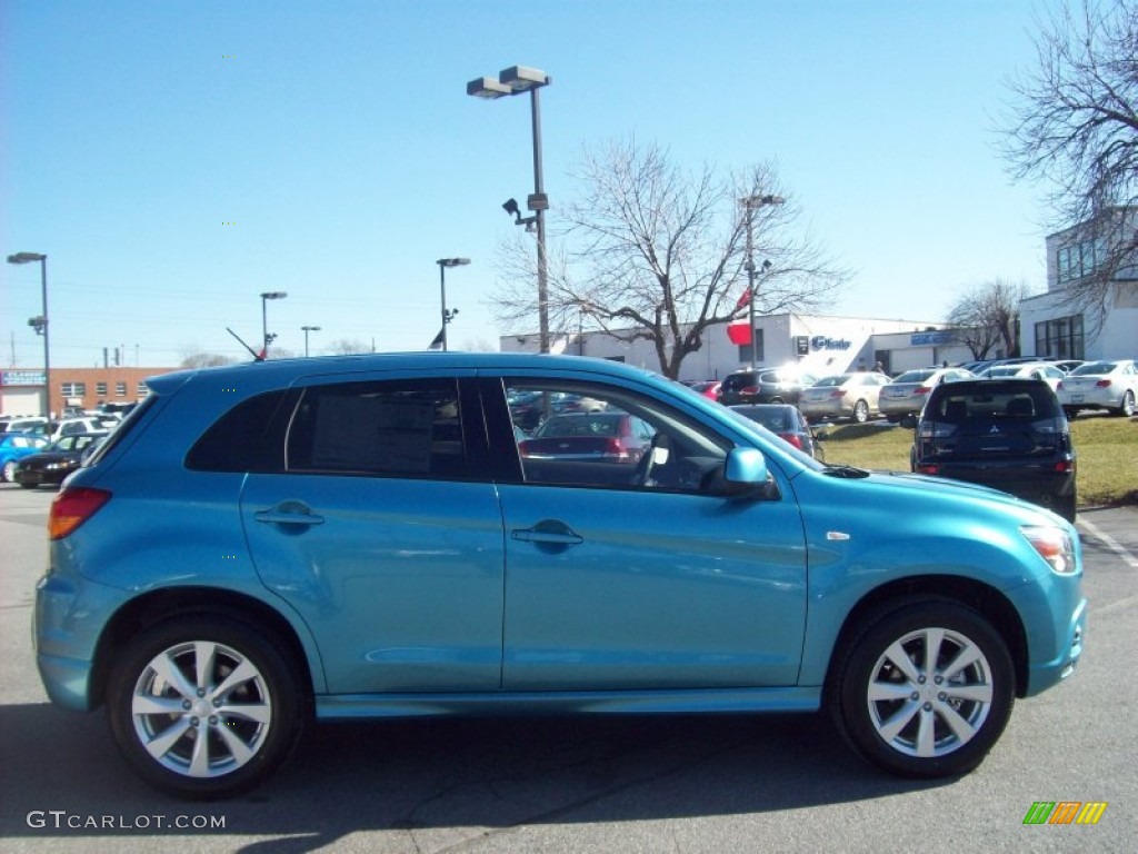 2012 Outlander Sport SE 4WD - Laguna Blue / Black photo #7