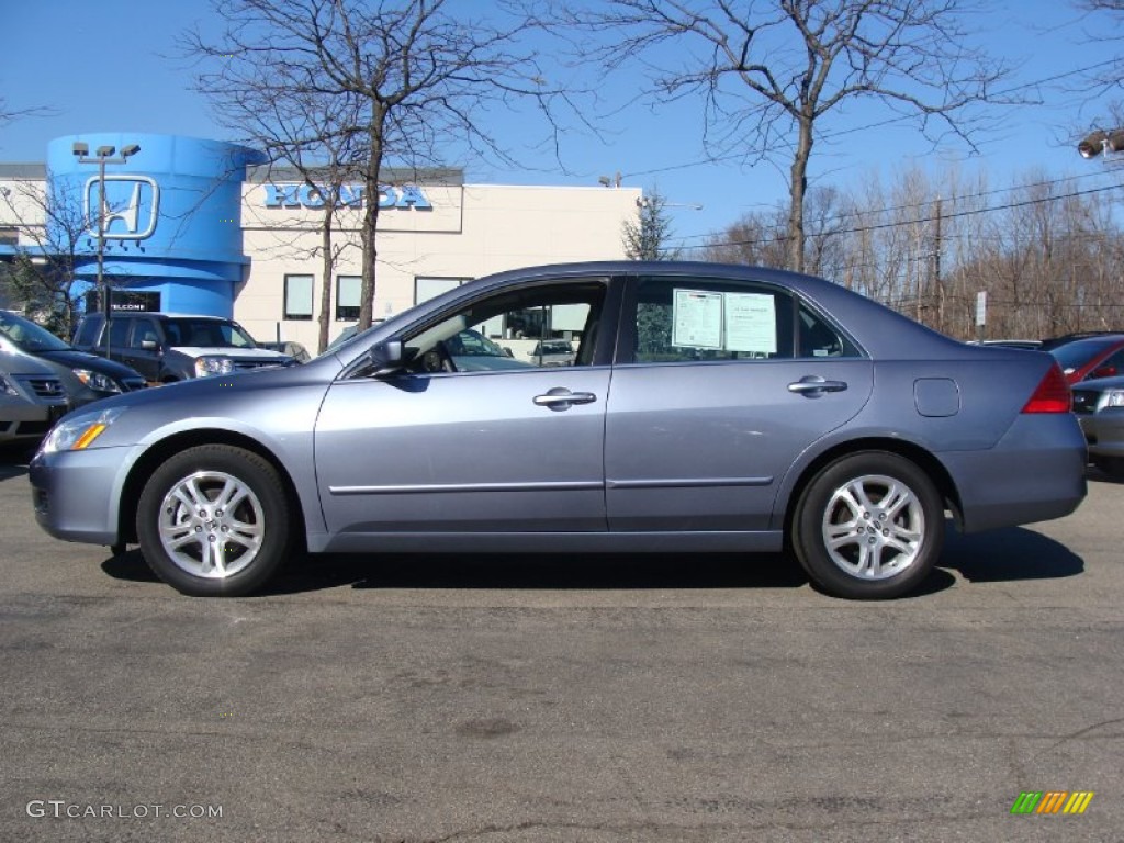 2007 Accord EX Sedan - Cool Blue Metallic / Gray photo #1