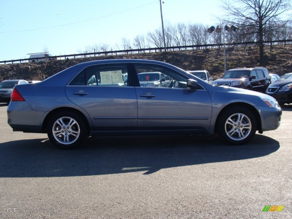 2007 Accord EX Sedan - Cool Blue Metallic / Gray photo #9