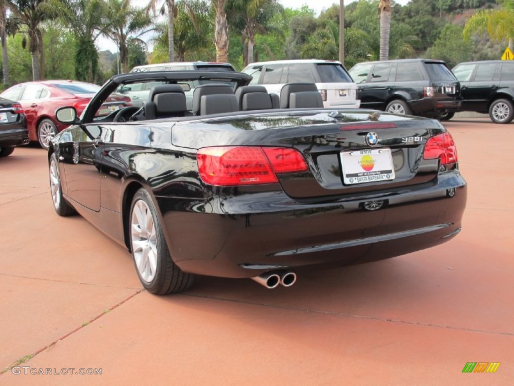 2012 3 Series 328i Convertible - Jet Black / Black photo #4