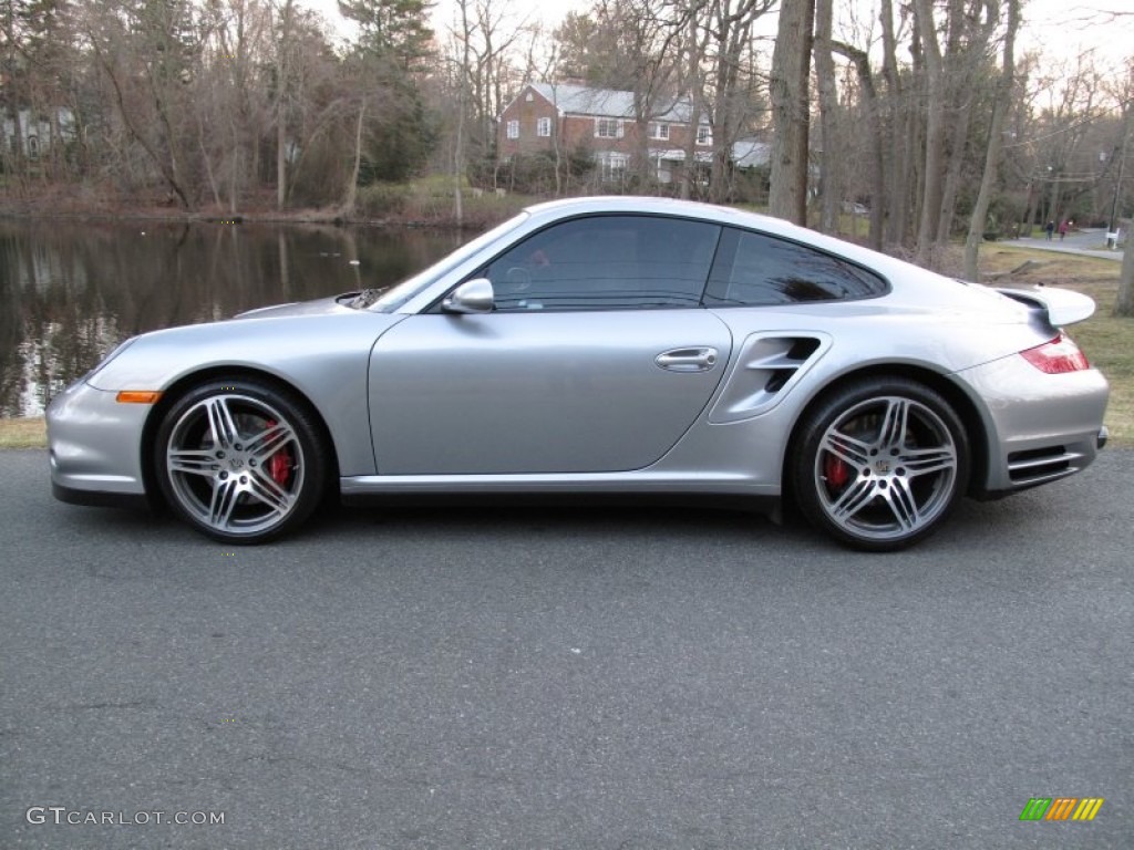 GT Silver Metallic 2009 Porsche 911 Turbo Coupe Exterior Photo #60678023