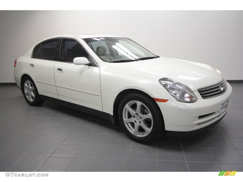 2004 G 35 Sedan - Ivory White Pearl / Willow photo #1