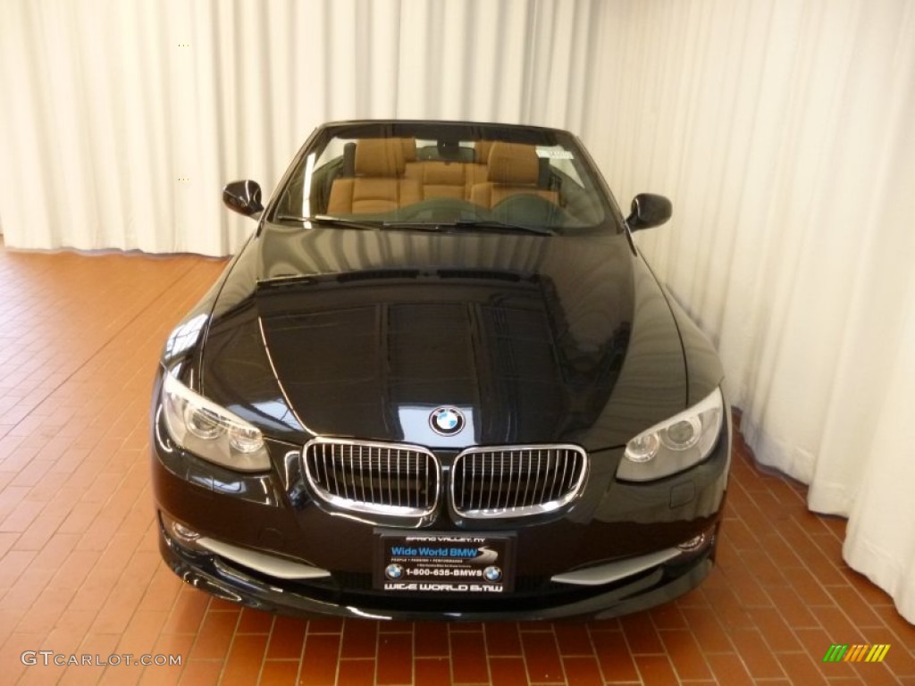 2012 3 Series 328i Convertible - Black Sapphire Metallic / Saddle Brown photo #3