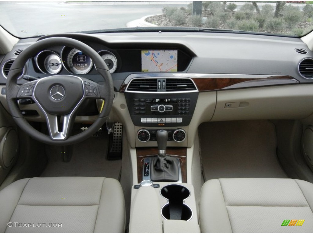 2012 Mercedes-Benz C 250 Sport Almond Beige/Mocha Dashboard Photo #60679481