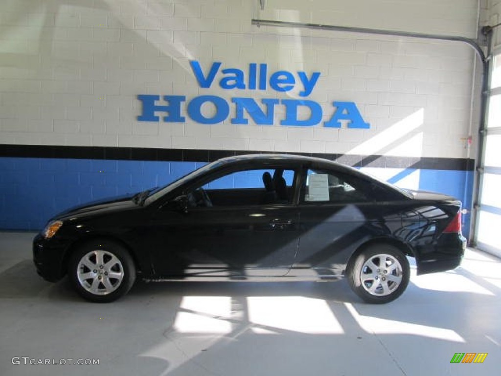 2003 Civic EX Coupe - Nighthawk Black Pearl / Black photo #2