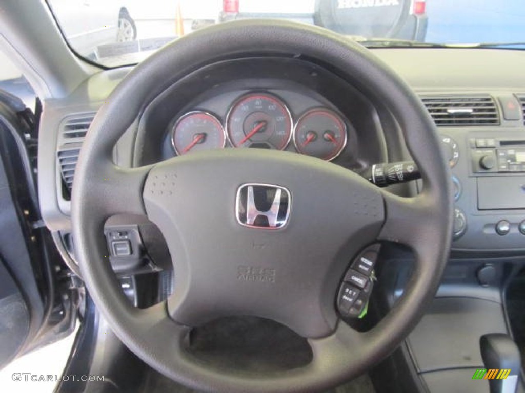 2003 Civic EX Coupe - Nighthawk Black Pearl / Black photo #10