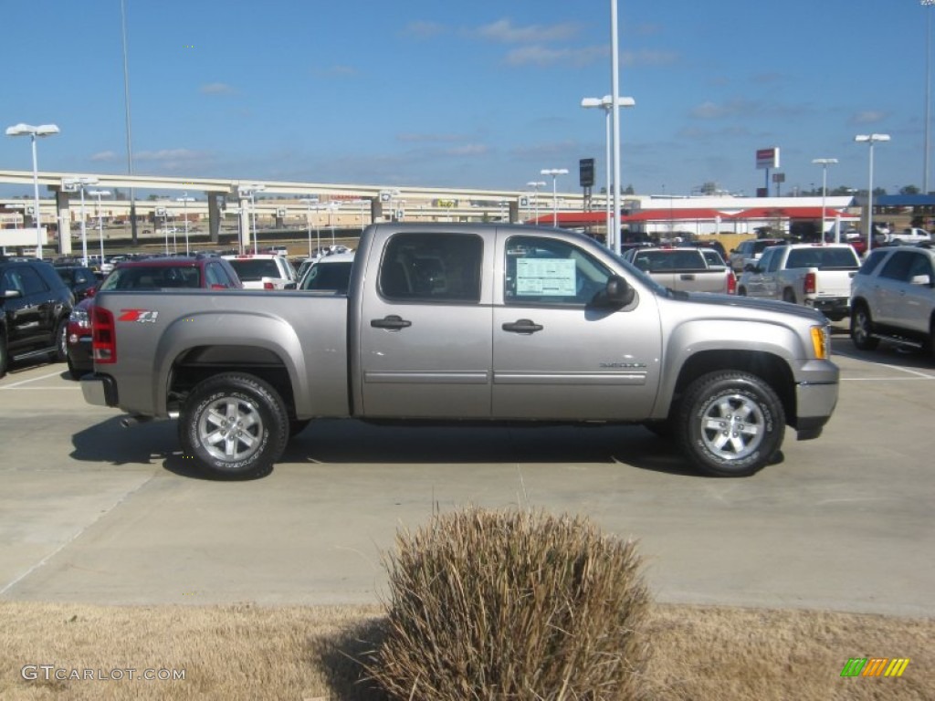 2012 Sierra 1500 SLE Crew Cab 4x4 - Steel Gray Metallic / Ebony photo #6