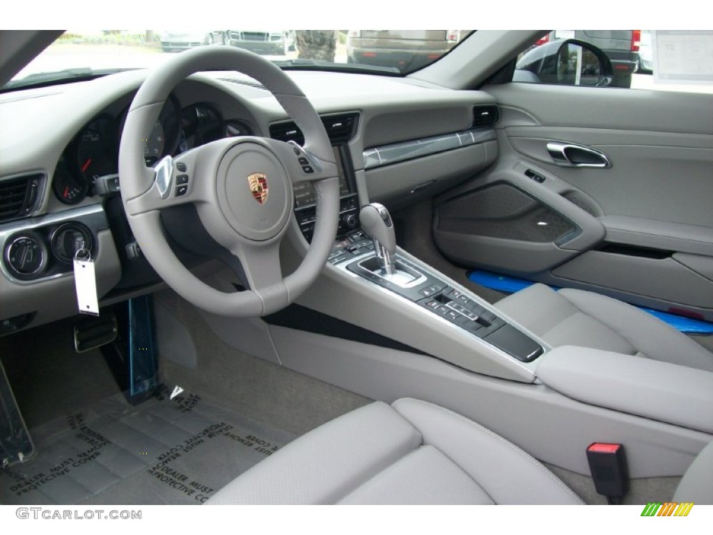 Platinum Grey Interior 2012 Porsche New 911 Carrera S Coupe Photo #60682448