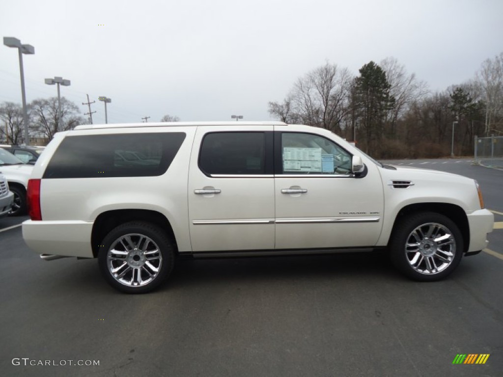 White Diamond Tricoat 2012 Cadillac Escalade ESV Platinum AWD Exterior Photo #60682999