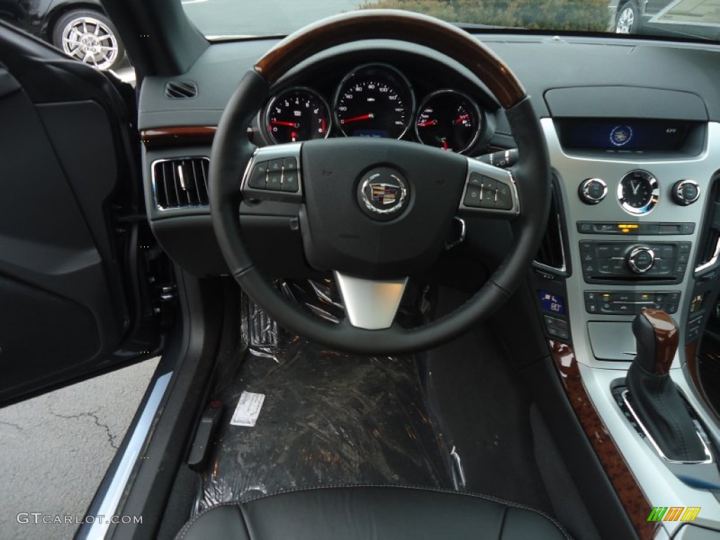 2012 Cadillac CTS 4 AWD Coupe Ebony/Ebony Steering Wheel Photo #60683558