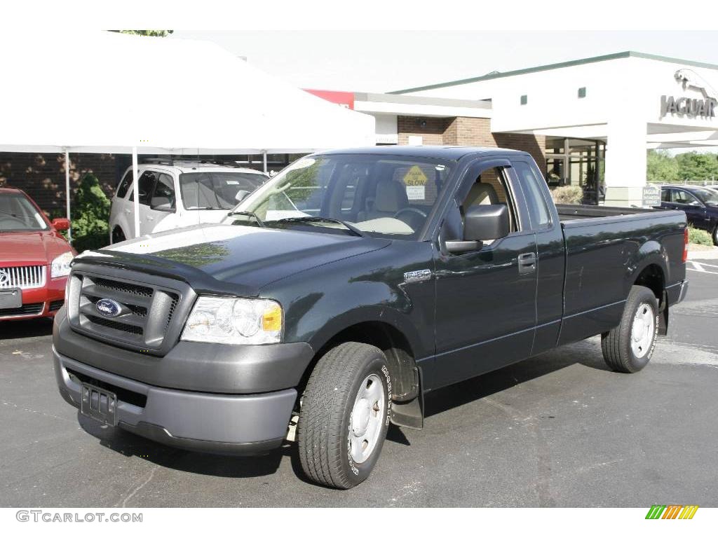 2006 F150 XL Regular Cab - Aspen Green Metallic / Tan photo #1