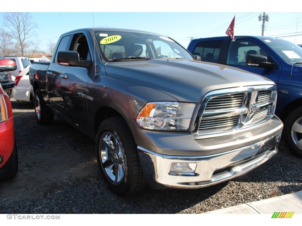 2010 Ram 1500 Big Horn Quad Cab 4x4 - Mineral Gray Metallic / Dark Slate/Medium Graystone photo #3